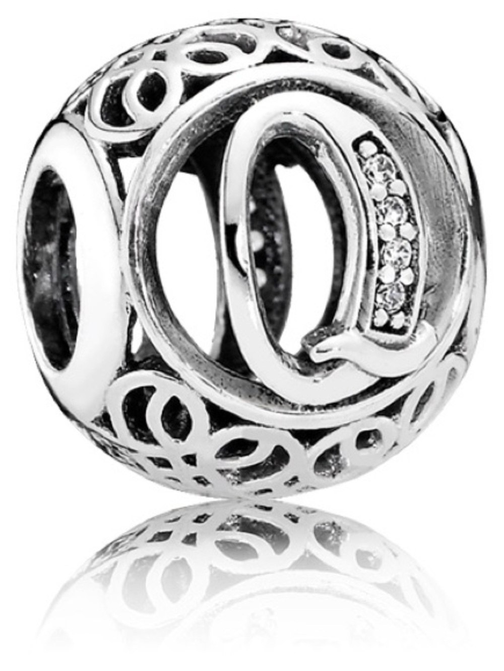 Pandora Vintage Letter Q charm